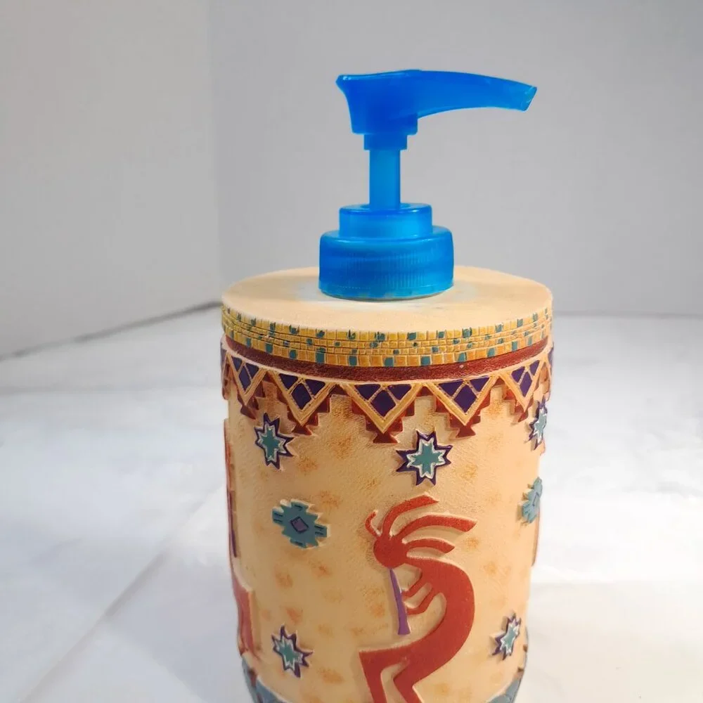Kokopelli soap pump‎ lotion dispenser southwestern native bathroom dancing man